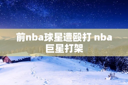 前nba球星遭殴打 nba巨星打架