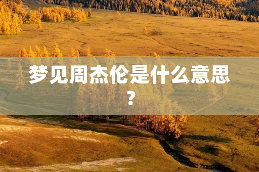 梦见周杰伦是什么意思?