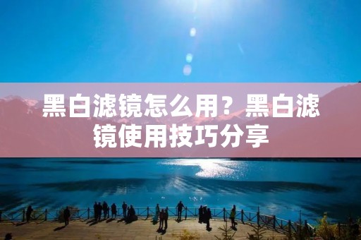 黑白滤镜怎么用?黑白滤镜使用技巧分享 黑白滤镜怎么用?黑白滤镜使用技巧分享
