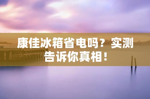 康佳冰箱省电吗？实测告诉你真相！