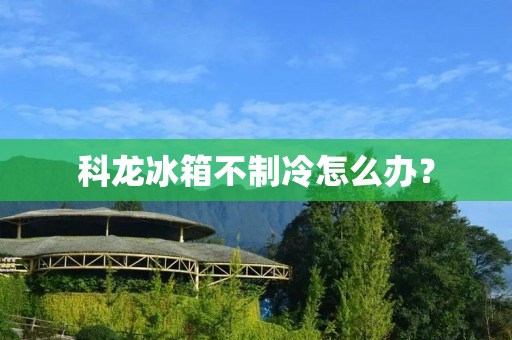 科龙冰箱不制冷怎么办？