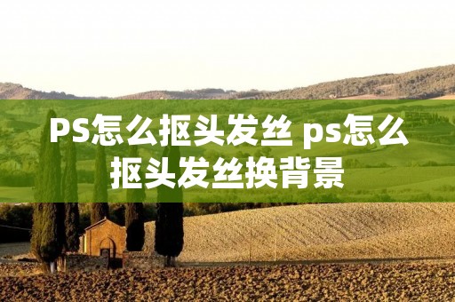 PS怎么抠头发丝 ps怎么抠头发丝换背景