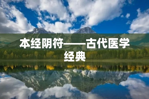 本经阴符——古代医学经典 本经阴符——古代医学经典