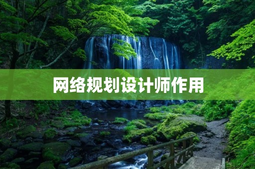 网络规划设计师作用