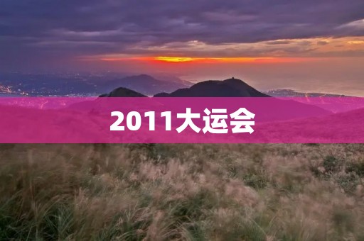2011大运会：让体育走进生活，让生活更加美好