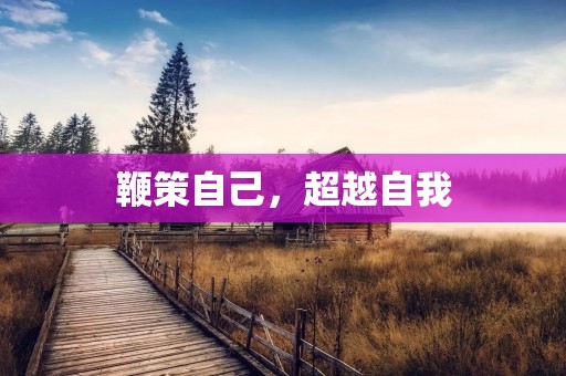 鞭策自己，超越自我