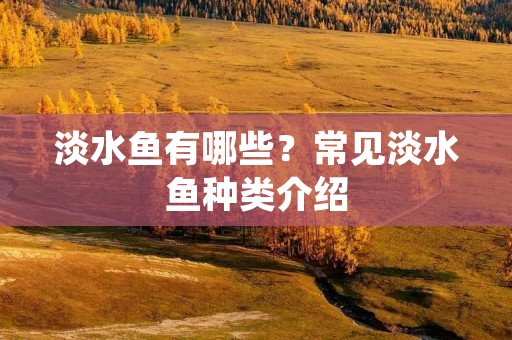 淡水鱼有哪些?常见淡水鱼种类介绍