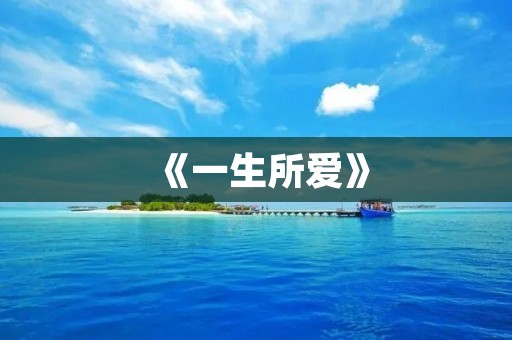 《一生所爱》：感人至深的微电影