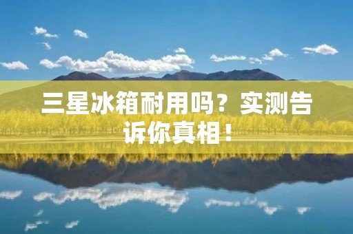 三星冰箱耐用吗?实测告诉你真相!