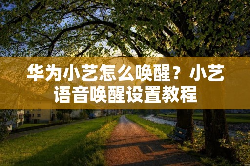华为小艺怎么唤醒？小艺语音唤醒设置教程