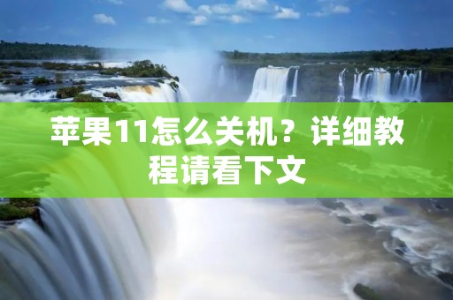 苹果11怎么关机？详细教程请看下文