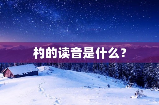 杓的读音是什么？