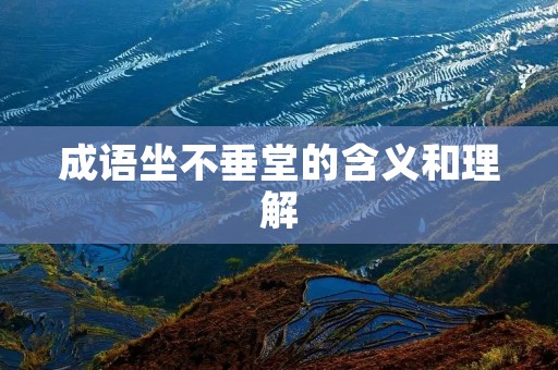 成语坐不垂堂的含义和理解