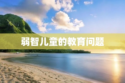 弱智儿童的教育问题 弱智儿童的教育问题