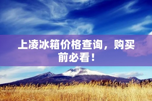上凌冰箱价格查询,购买前必看!