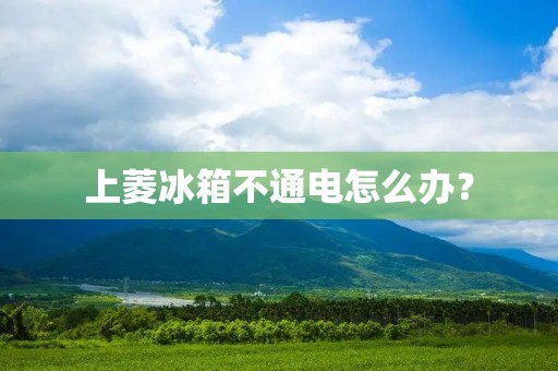 上菱冰箱不通电怎么办?