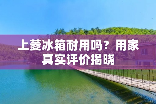 上菱冰箱耐用吗?用家真实评价揭晓