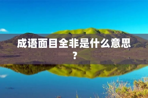 成语面目全非是什么意思？