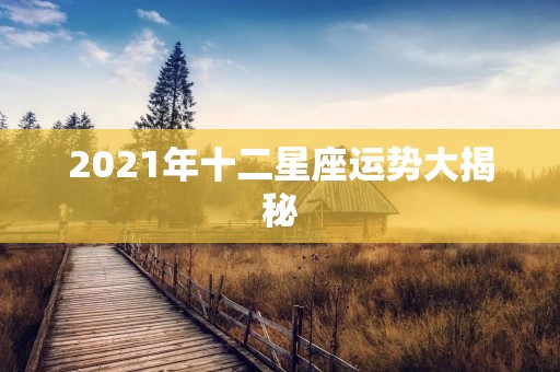 2021年十二星座运势大揭秘