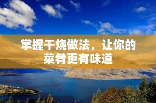 掌握干烧做法,让你的菜肴更有味道 掌握干烧做法,让你的菜肴更有味道
