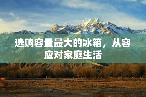 选购容量最大的冰箱,从容应对家庭生活 选购容量最大的冰箱,从容应对家庭生活