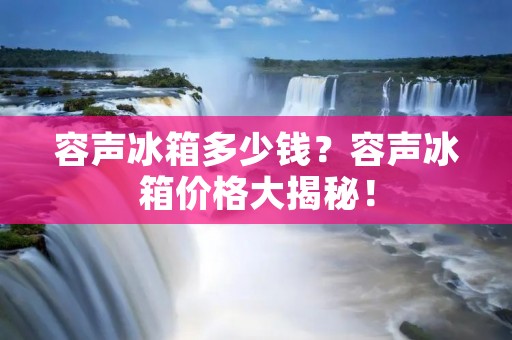 容声冰箱多少钱?容声冰箱价格大揭秘! 容声冰箱多少钱?容声冰箱价格大揭秘!