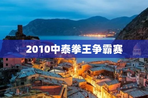 2010中泰拳王争霸赛：泰国选手称霸赛场