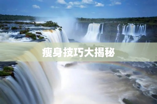 瘦身技巧大揭秘:健康减重从这里开始 瘦身技巧大揭秘:健康减重从这里开始