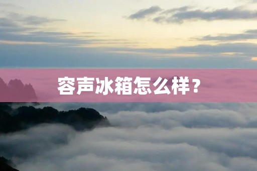 容声冰箱怎么样？