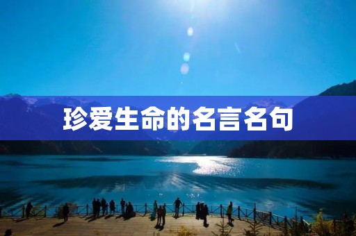 珍爱生命的名言名句