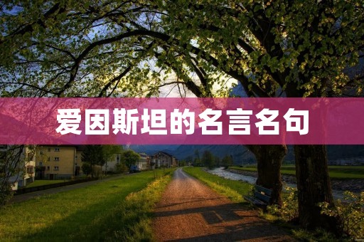 爱因斯坦的名言名句