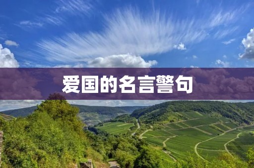爱国的名言警句