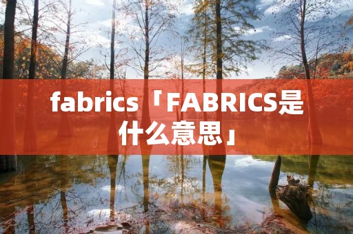 fabrics「FABRICS是什么意思」