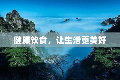 健康饮食，让生活更美好