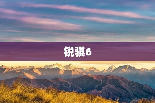 锐骐6：领先时代的卓越之作