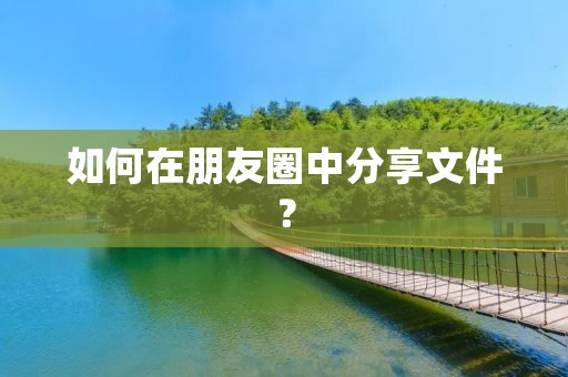 如何在朋友圈中分享文件？