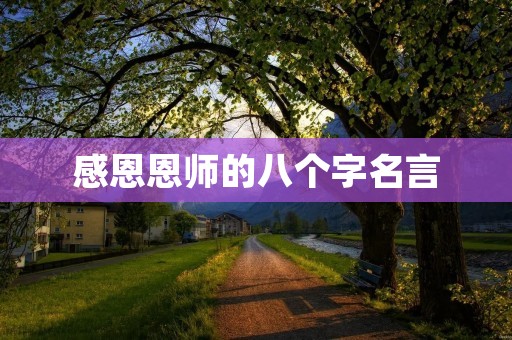 感恩恩师的八个字名言
