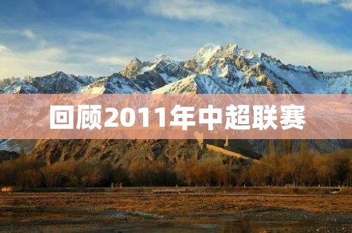 回顾2011年中超联赛：广州恒大夺冠，上海申花降级
