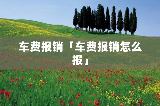 车费报销「车费报销怎么报」