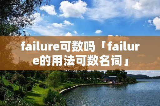 failure可数吗「failure的用法可数名词」