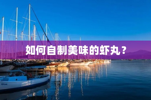 如何自制美味的虾丸? 如何自制美味的虾丸?