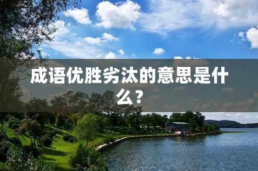 成语优胜劣汰的意思是什么？