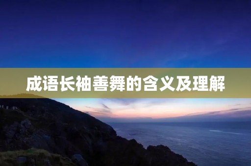 成语长袖善舞的含义及理解