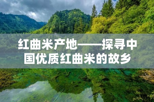 红曲米产地——探寻中国优质红曲米的故乡