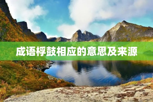 成语桴鼓相应的意思及来源