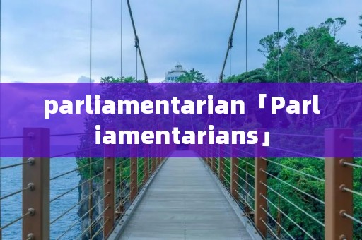 parliamentarian「Parliamentarians」