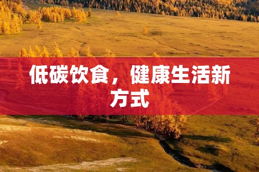 低碳饮食,健康生活新方式 低碳饮食,健康生活新方式