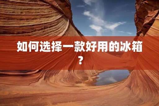 如何选择一款好用的冰箱?