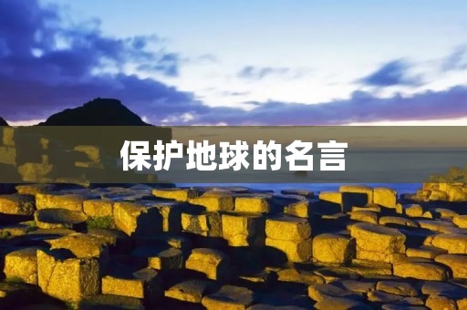 保护地球的名言