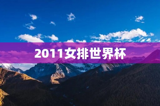2011女排世界杯：中国队惊险夺冠